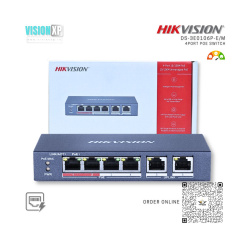 Hikvision DS-3E0106P-E/M 4 Port Fast Ethernet Unmanaged PoE Switch